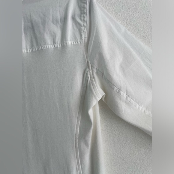 Eileen Fisher white classic button down shirt | pajama style organic cotton | S - Picture 8 of 15
